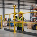 Dark Gray Premium GRP Handrail Corner Post for 50mm Outside Diameter Tubing - Pre-Assembled for Easy Installation