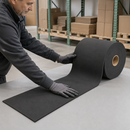 Gray Plain Expanded Neoprene/EPDM Sponge Strip – Non-Adhesive Closed-Cell Rubber – 10m Roll