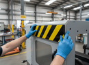 Light Slate Gray Premium Foam Edge Protector with Self-Adhesive Backing - Black/Yellow Chevron Design, Ideal for Columns and Pipework, Dimensions 500x200x20mm