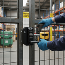 Dim Gray Premium Heavy Duty Side Code Gate Lock with Reversible Push Pad - Suitable for Metal Box Section Gates