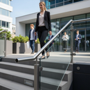 Dark Slate Gray Premium 304 Stainless Steel Handrail End for 42.4mm x 2mm Tube - Durable and High-Performance Fitting