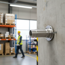 Dark Gray Premium 316 Stainless Steel Round Wall Flange with 90 Degree Acute Elbow for 42.4mm x 2mm Tube