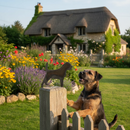 Dark Slate Gray Premium Border Terrier Silhouette - Decorative Home Accent, 230 x 195mm Size - High-Quality Professional Grade for Industrial and Commercial Applic...