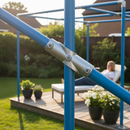 Dark Slate Gray Premium Adjustable Mid Rail Connector for 48.3mm Tube - 30-45° Angle for Secure Rail Connections
