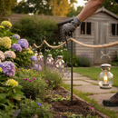 Black Premium 12mm Diameter Round Bar Shepherds Crook for Gardening and Support - High-Quality Professional Grade for Industrial and Commercial Applications