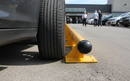 Black Premium Durable Kerb Stopper with Steel Tube Construction and Fixing Plates - 2500mm Long x 170mm High