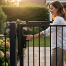 Black Premium Motorised Gate Closer for Pedestrian Swing Gates - 150 Nm Torque, Easy Mounting, Vandal-Proof Design