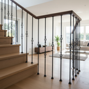 Lavender Premium 16mm Diameter Round Hollow Bar Stair Spindle with Double Basket Design, Powder Coated Black Finish, Height 1117mm
