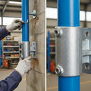 Dim Gray Premium Side Vertical Wall Support Fixing for 42.4mm Tube - Durable and Reliable Upright Attachment