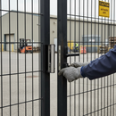 Dark Gray Premium Stainless Steel Industrial Keep with Adjustable Polyamide Finish for Gates 40-60mm Width