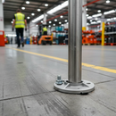 Dark Gray Premium 304 Stainless Steel Post Base Plate 100mm Diameter for 48.3mm Tube Applications