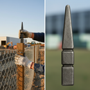Light Steel Blue Premium Railhead with 130mm Height and 20 x 20mm Base for Versatile Applications