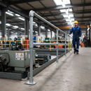Dark Slate Gray Premium Key Clamp End Post with 42.4mm Diameter, Pre-Assembled, 1100mm Height - No Mid Rail Design