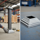 Slate Gray Premium Collar Cover Plate for 40 x 40mm Box Section - Durable and Reliable Component