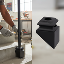 Dark Gray Premium Adjustable Aluminium Baluster Bracket for 12.5mm Round with Powder Coated Black Finish - 48mm Height, 34mm Width