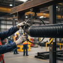 Black Premium 250mm Diameter Ring with 12 x 6mm Plain Bar for Versatile Applications - High-Quality Professional Grade for Industrial and Commercial Appl...
