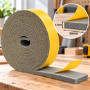 Expanded Grey Silicone Self-Adhesive Rubber Strip – High Temperature Sponge Seal