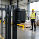 Black Premium 180° Spring Hinge with Force Adjustability and Self-Drilling Screws for Left and Right Turning Gates