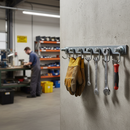 Slate Gray Premium Heavy Duty 2m Mild Steel Punched Bar 40x8mm with 12mm Clear Square Hole for Versatile Applications