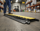 Dim Gray Heavy Duty 3-Channel Cable Ramp Protector for Truck Traffic up to 12 Tonnes - Dimensions 970 x 590 x 80 mm