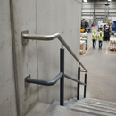 Dark Gray Premium 90 Degree Corner Handrail Support Plate for 42.4mm Tube - 316 Stainless Steel with Satin Finish
