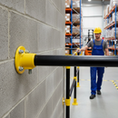 Dark Sea Green Premium Wall Flange Key Clamp for 48.3mm Tube - Yellow Powder Coated Finish for Internal Use