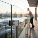 White Smoke Premium Square Type Glass Clamp 45x45x27mm for 48.3mm Post with Rubber Inserts - High-Quality Professional Grade for Industrial and Commercial Appl...