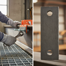 Dark Olive Green Premium Rectangular Fixing Plate 200 x 65 x 12mm for Handrail Standards with 18mm Diameter Holes