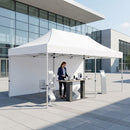 White Smoke Heavy-Duty 8m x 4m Commercial Pop-Up Gazebo | Industrial Waterproof Event Shelter
