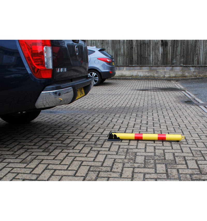 Dim Gray Yellow & Red 900 mm High Diameter Fold Down Parking Post