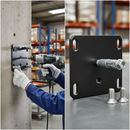 Dark Slate Gray Premium Wall Mounting Kit for High-Performance Gate Closer - Adjustable Steel Plates for Easy Installation