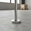 Dark Gray Premium 304 Grade Stainless Steel Base Cover Plate 105mm Diameter for 42.4mm Tube with Satin Finish