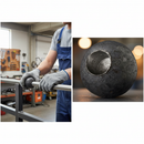 White Smoke Premium 30mm Diameter Solid Sphere with Half Hole for 12mm Round Bar Applications
