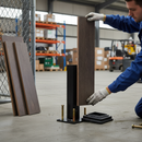 Gray Premium Composite Fence Board Base Kit with Cover and Fixings - Durable Iron Base and Expansion Bolts