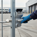 Gray Premium Mechanical Sliding Gate Lock for 60mm Box Section with Adjustable Code Panel and Stainless Steel Mechanism