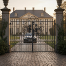Dim Gray Premium Ornate Panel 730mm x 610mm with 16mm x 8mm Tight Wrap Scrolls for Decorative Applications