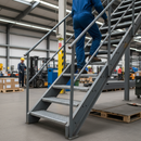 Dark Slate Gray Premium Heavy Duty Steel Stair Tread 1000 x 265 x 4.5mm with 50mm Turn Up/Down for Safe Stair Construction