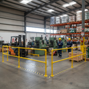 Dim Gray Professional Yellow Powder Coated Key Clamp Corner Post Kit for 33.7mm Tube with 1100mm Height and Mid Rail