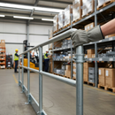 Dark Sea Green Professional Galvanised Modular Rail 90° Bend for 42mm Tube - Durable and Reliable Design