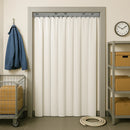 Light Gray Solid White Coloured PVC Strip Curtains (QuickMount)