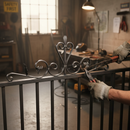 Dark Slate Gray Premium Heavy Duty Gate Top Scroll 1015mm x 360mm with 16x8mm Flat Bar for Durable Outdoor Fencing