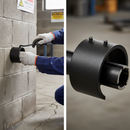 Dim Gray Premium Wall Flange Holder for Aluminium Slotted Tube 42.4mm - Powder Coated Black Finish
