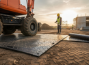 Dark Olive Green Heavy Duty Ground Mat 2440mm x 100mm x 12mm - 30 Tonnes Load Capacity with 28kg Weight for Industrial Use