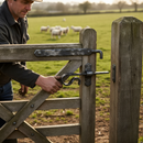 Dark Slate Gray Premium Forged Gate Crook Hammered Edge Bar 40 x 8mm with Variable Crooks Size 200-300mm