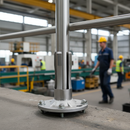 Light Slate Gray Premium Heavy Duty Base Plate for 42.4mm Tube with 100mm Diameter for Solid Support