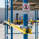 Light Gray Premium Kick Plate & Sign Panel Clamp for 48.3mm Tube - Versatile Mounting Solution for Signage and Panels