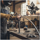 Dark Slate Gray Premium Leaf 160mm x 160mm with 6mm Thickness for Ornate Floral Panels - High-Quality Professional Grade for Industrial and Commercial Applications