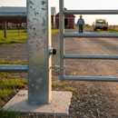 Dark Olive Green Premium Galvanised Fixed Limit Gate Stop 98mm x 50mm for Durable Security Applications