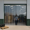 Dim Gray Heavy-Duty Clear PVC Strip Curtains – Fixed Size, Energy-Saving Doorway Curtains for Pedestrian & Vehicle Access