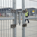 Gray Premium Self Closing Gate Hinge Set for Square Section with Adjustable Speed and Galvanised Spring Barrel